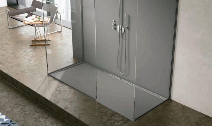 Receveur De Douche 120 Cm En Résine, Caniveau Latéral encequiconcerne Receveur Douche En Bois