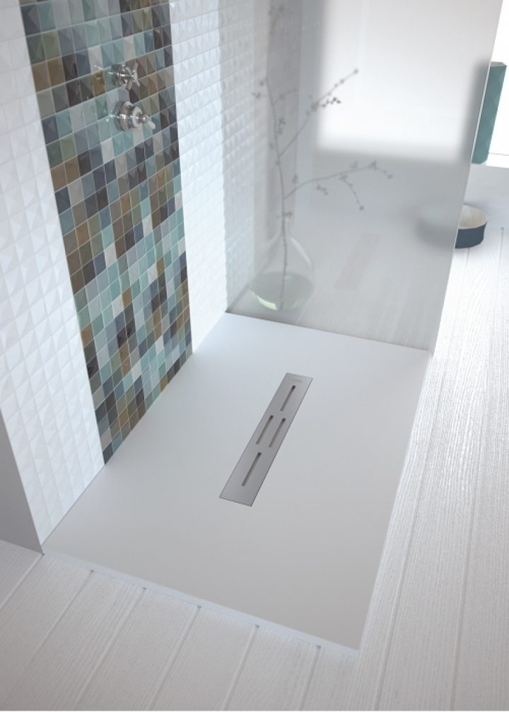 Receveur De Douche 70X100 Blanc Écoulement Linéaire Ardesia encequiconcerne Douche 70X100