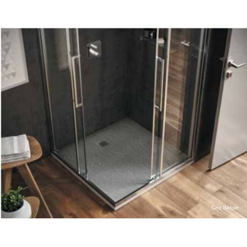 Receveur De Douche Ultra Flat S – Noir Intense – 120X120 Cm intérieur Receveur De Douche Noir 80X80