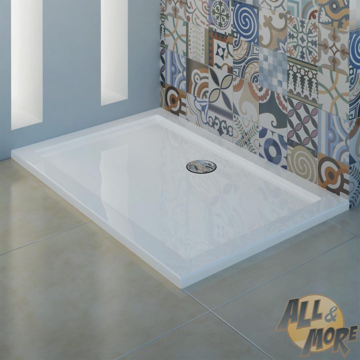 Receveur Plateau Bac Douche 80X120 Cm Blanc Acrylique tout Receveur De Douche Castorama 80X120