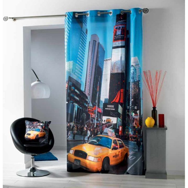 Rideau 140X240Cm Taxi pour Rideau New York City