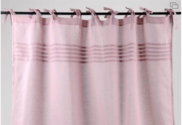 Rideau 140X300 Nouettes Vieux Rose Amadeus Amadeus Am-077231 concernant Rideau Velours Vieux Rose