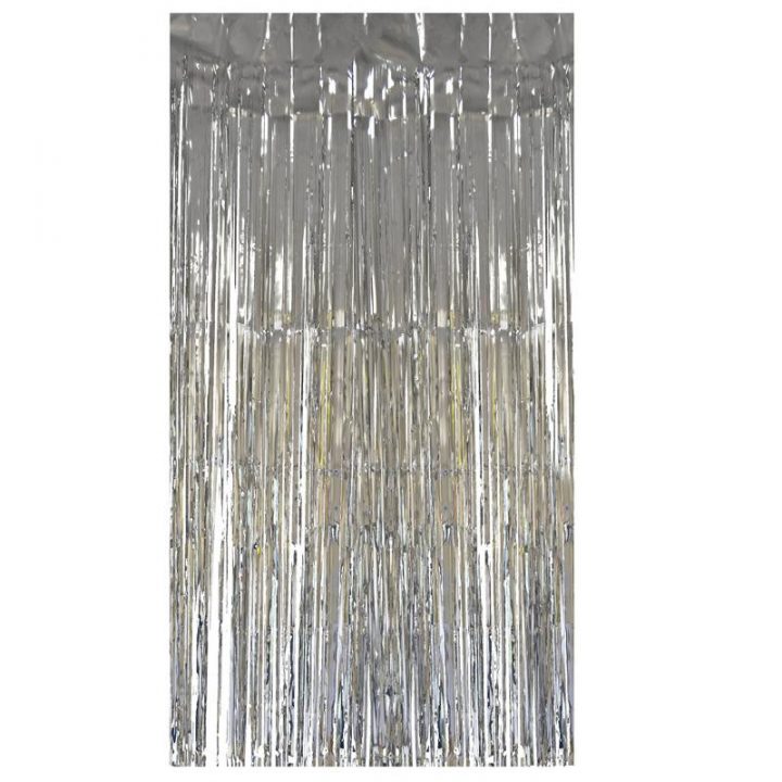 Rideau À Lamelles Argent Métallisé En Pvc 90X240 Cm serapportantà Rideau Occultant 90X240