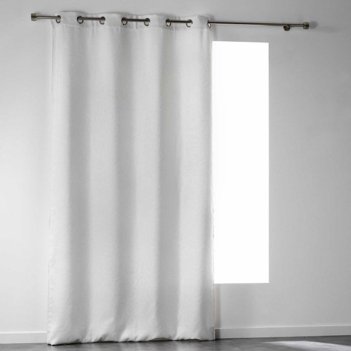 Rideau A Oeillets 140 X 240 Cm Occultant Velours Frappe tout Rideau Velours Blanc