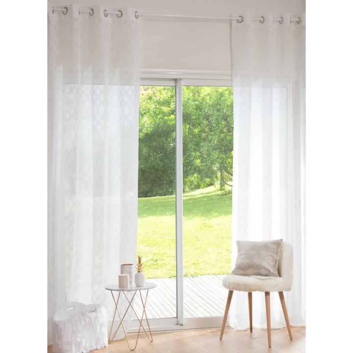 Rideau À Œillets Blanc 140 X 270 Cm Winston | Maisons Du Monde concernant Rideau Lin Maison Du Monde