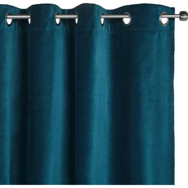 Rideau À Oeillets En Velours Vert Cèdre 140X250Cm – Eden dedans Rideaux Velours Vert