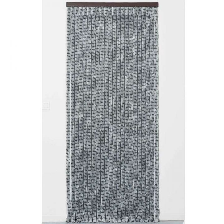 Rideau Chenille Gris 120X220Cm – Provence Outillage pour Rideau Portiere Chenille