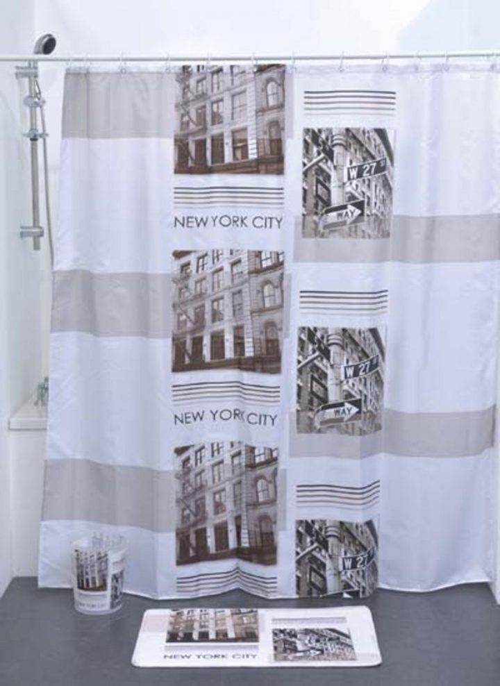 Rideau De Douche New York | Matelas – Rideau avec Rideau New York City