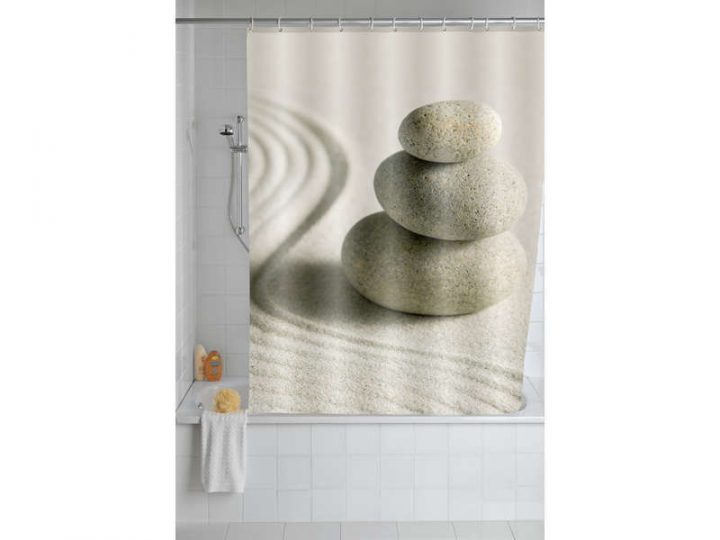 Rideau De Douche Sand Coloris Beige – Vente De Colonne Et avec Rideau Occultant Pas Cher Conforama