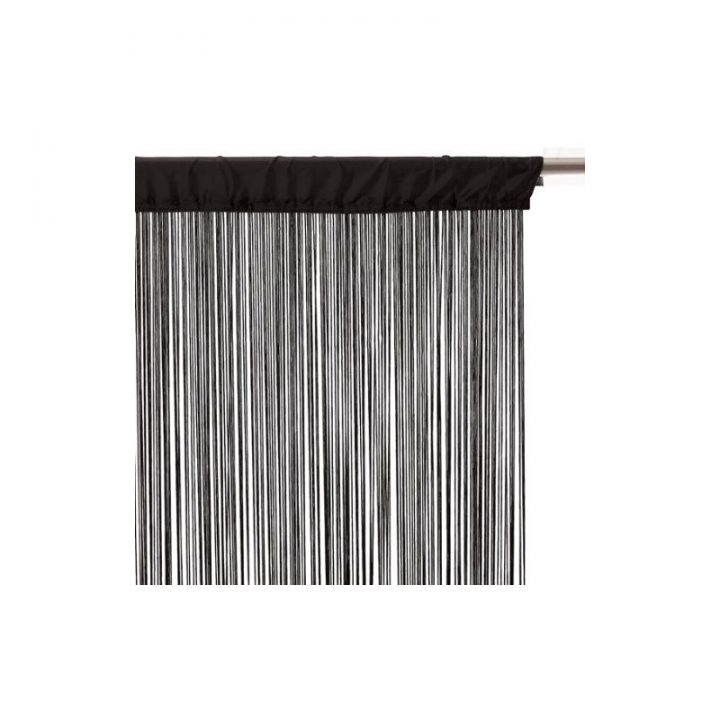 Rideau Fils Largeur 120 X 240 Cm – Noir – Ac Deco encequiconcerne Rideau Largeur 150 Cm