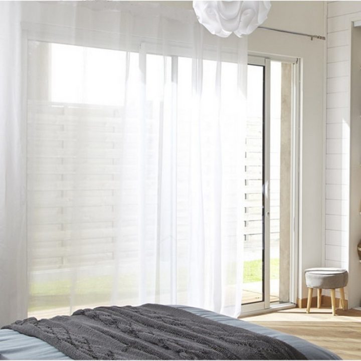 Rideau Grande Largeur Voile Chic Galon Fronceur (300X240 Cm) concernant Rideaux Pour Grandes Fenetres