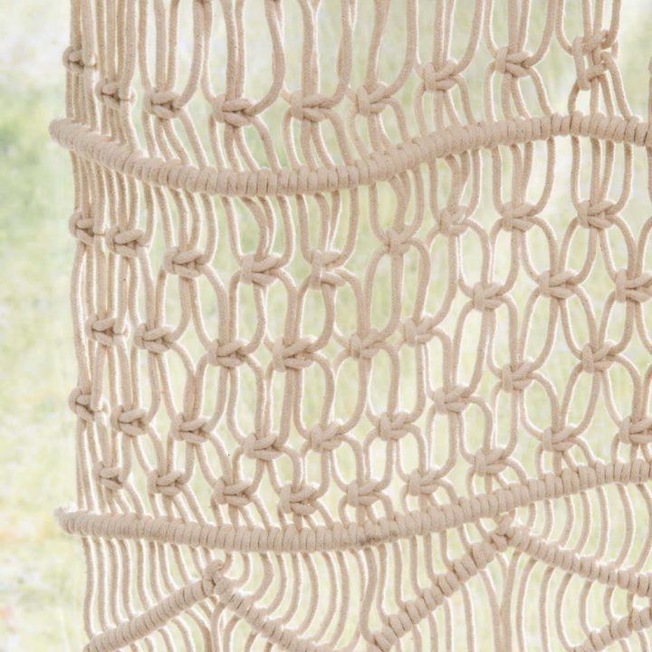 Rideau Macramé En Coton Écru 105X250 Macrama | Maisons Du à Rideau Lin Maison Du Monde