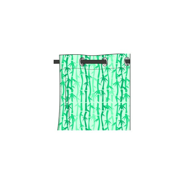 Rideau Motif Bambou Vert Emeraude – Deco-Tissus intérieur Rideaux Vert Emeraude