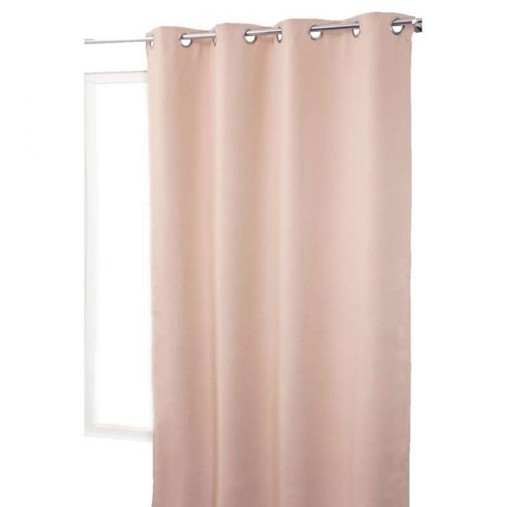 Rideau Occultant 135 X 240 Cm Uni Rose Clair – Rideau But serapportantà Rideau Occultant Rose