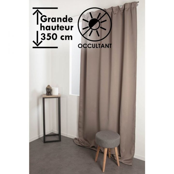 Rideau Occultant 140 X 350 Cm Grande Hauteur À Galon serapportantà Rideau De Douche Grande Hauteur