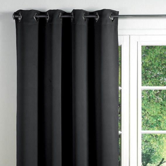 Rideau Occultant (140 X H260 Cm) Cocoon Noir – Rideau à Rideau Occultant Ecru