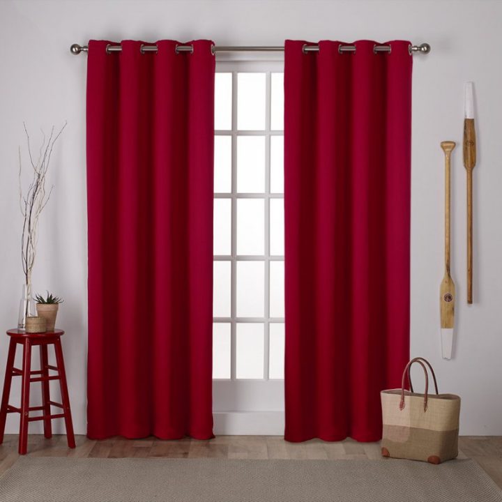 Rideau Occultant 140X260Cm Rouge – Homerokk encequiconcerne Rideau Occultant Rouge