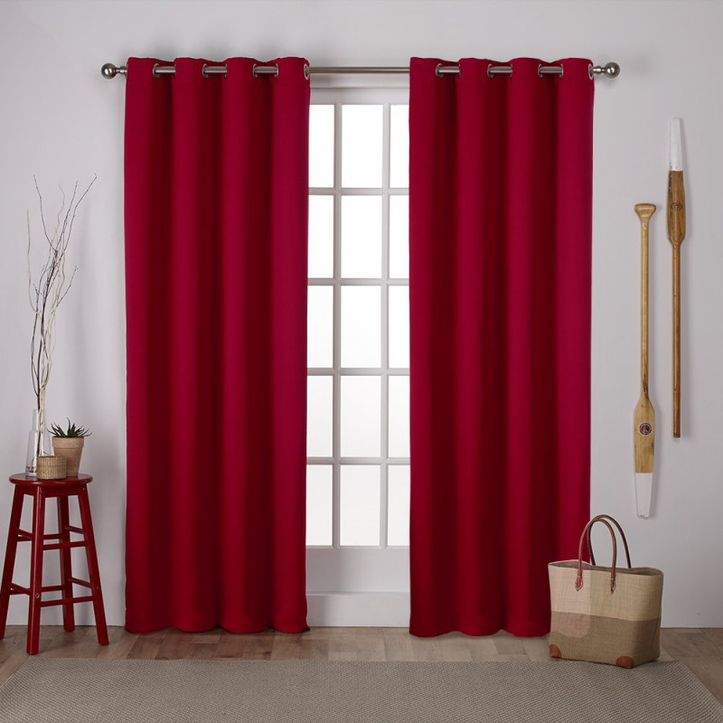 Rideau Occultant 140X260Cm Rouge - Homerokk encequiconcerne Rideau Occultant Rouge