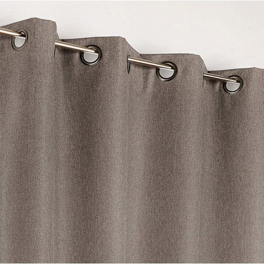 Rideau Occultant, Calypso, Taupe, L.140 X H.240 Cm | Leroy encequiconcerne Rideau Occultant Taupe