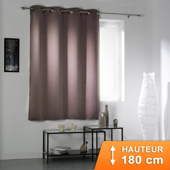 Rideau Occultant Cocoon Gris Clair 180 Cm encequiconcerne Rideau Rigide