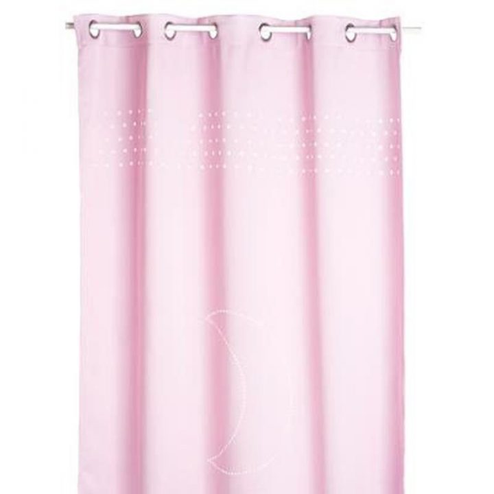 Rideau Occultant Lune 140X260Cm Rose – Paris Prix encequiconcerne Rideau Occultant Rose