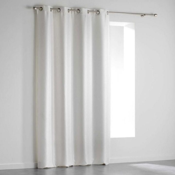 Rideau Occultant Shadow 140X280Cm Blanc – Paris Prix tout Rideau Velours Blanc