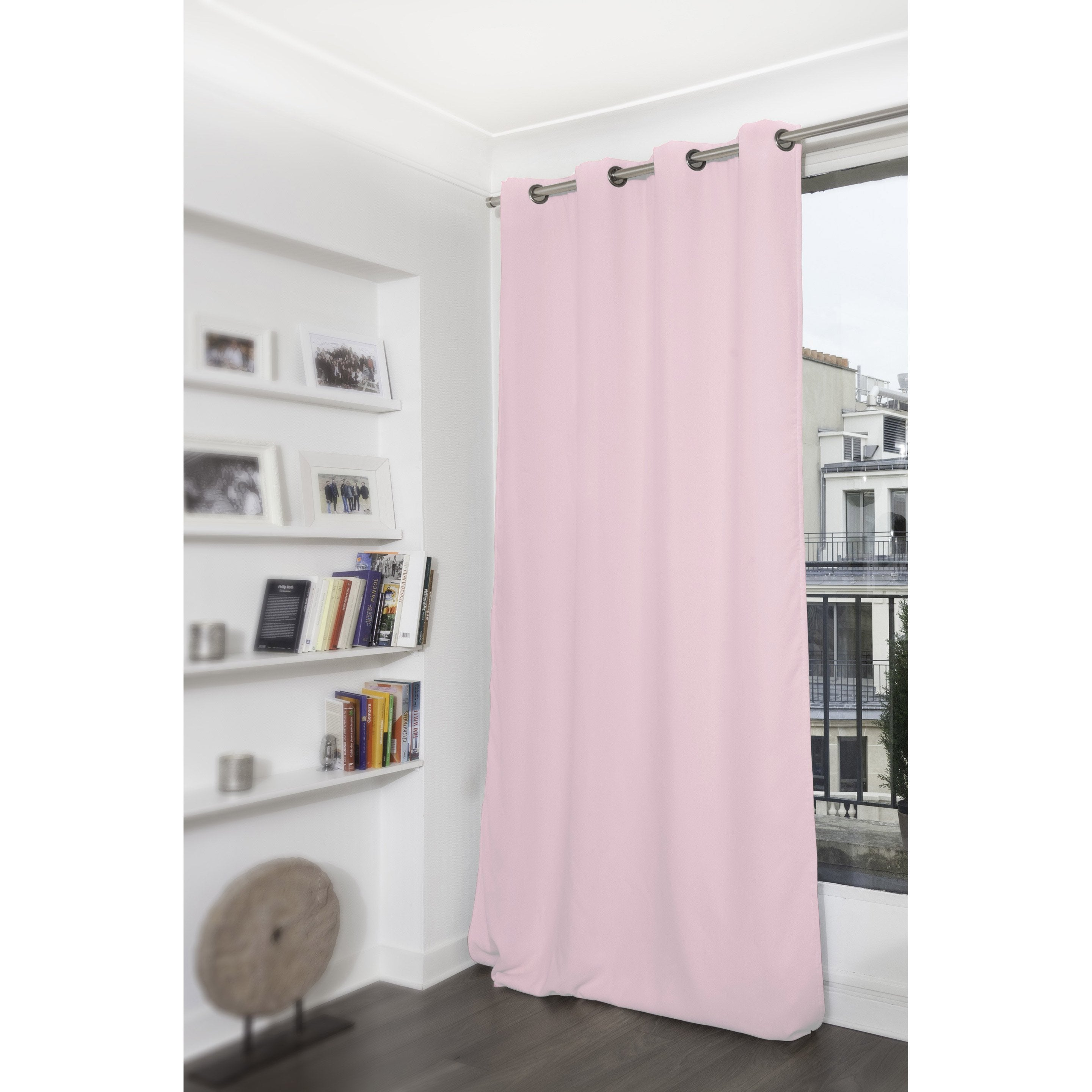 Rideau Occultant Thermique Vieux Rose L.145 X H.260 Cm concernant Rideau Occultant Rose