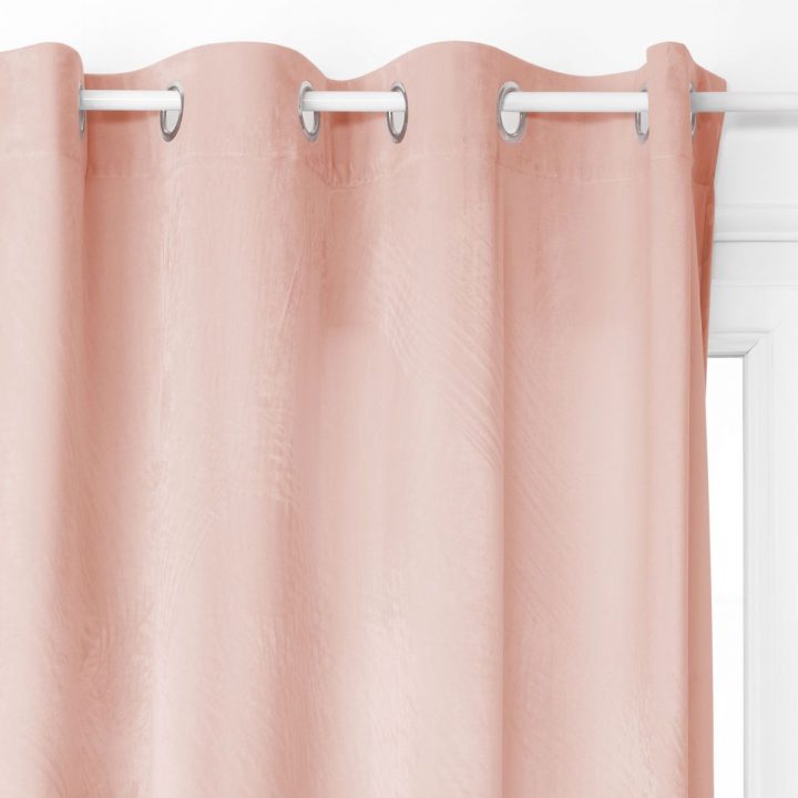 Rideau Occultant Velours Rose 140X260 Cm | Déco | Kalico destiné Rideau Occultant Rose