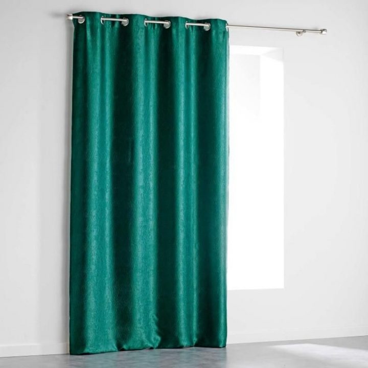 Rideau Occultant Velours Shadow 140X240Cm Vert Emeraude avec Rideaux Vert Emeraude