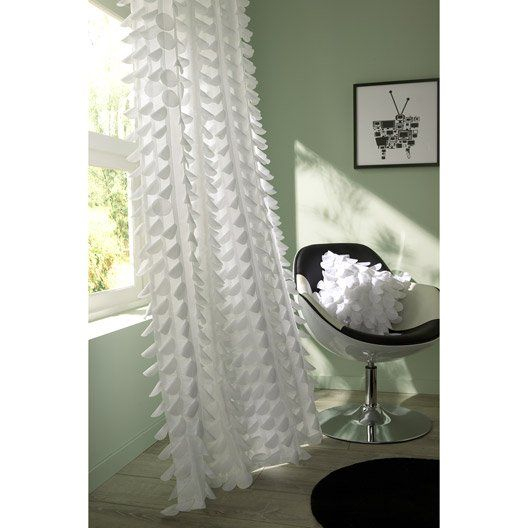 Rideau Pastilles, Blanc, 140 X 260 Cm 34.90€ | Rideaux avec Rideaux Veranda Leroy Merlin