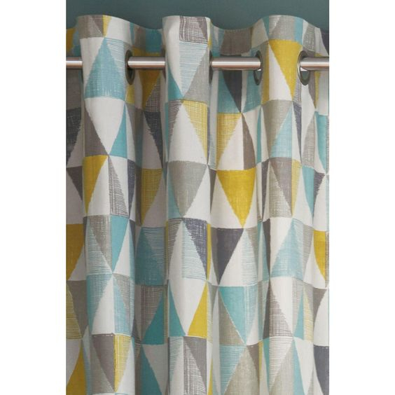 Rideau Scandinave Jaune – Bricolage Maison Et Décoration avec Rideau Motif Graphique