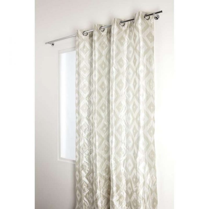 Rideau Scandinave Motif Bicolore Losanges – Rideau But dedans Rideau Nordique