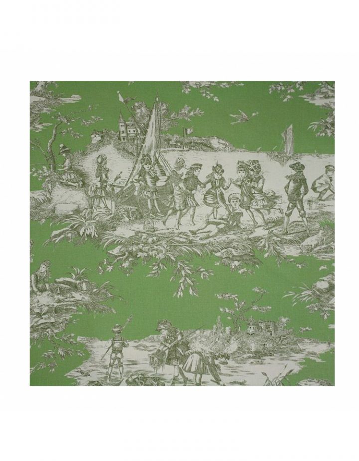 Rideau Sur Mesure Toile De Jouy Pistache Tissu Histoire D tout Rideau De Douche Toile De Jouy