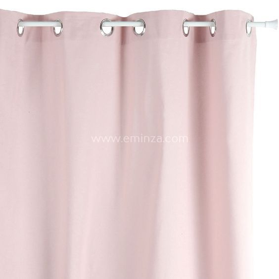 Rideau Tamisant (140 Cm X H240) Etna Rose P Le | Rideaux à Rideau Rose Pale