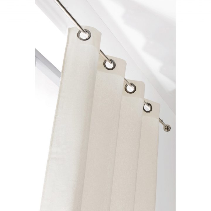 Rideau Tamisant, Polylin Brosse Blanc Écru L.135 X H.240 destiné Rideau Linder