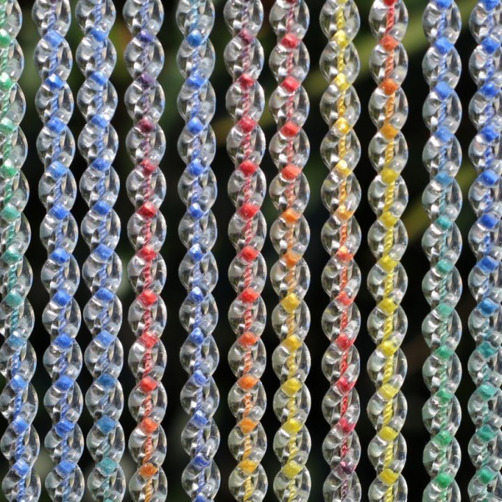 Rideau Torsadé Translucide Et Multicolore Sur Mesure. destiné Rideau Translucide