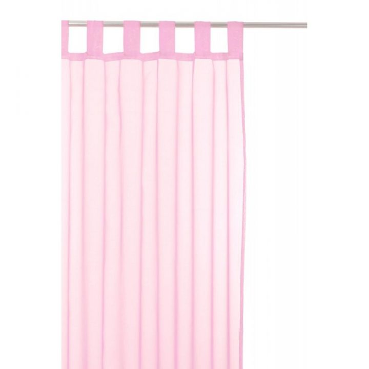 Rideau Voilage 105X250Cm Rose avec Rideau Rose Pale