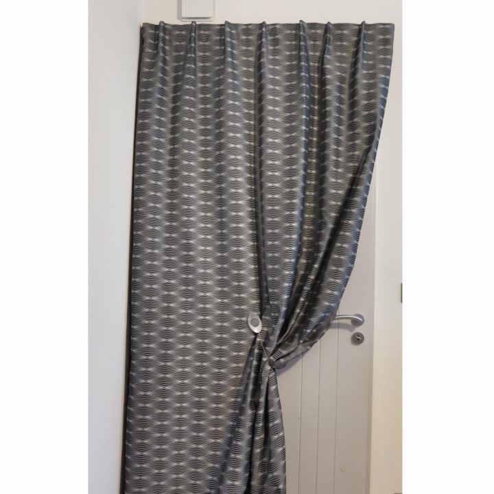 Rideaux Ruflette Isolant Thermique Dakar Gris Et Noir Pour intérieur Rideaux Voilage Ruflette