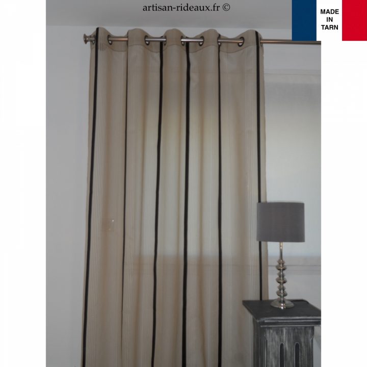 Rideaux Voilage Bastia Noir 175 X 280 Cm – L'Atelier De La encequiconcerne Rideaux Occultants 280 Cm