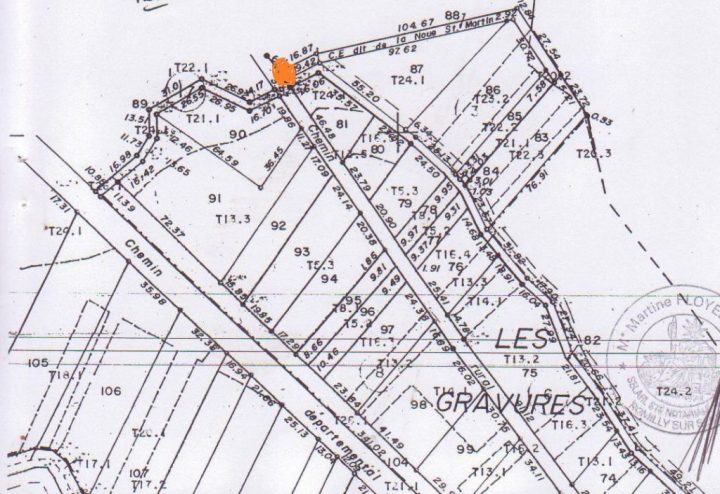 Romilly Sur Seine : Sureaux à Chemin Rural Cadastre