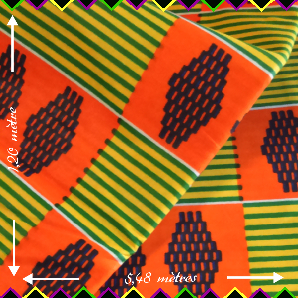 Rouleau Pagne Wax Africain * 5M48 ⋆ Ma Boutique De Tringles à Rideaux Wax