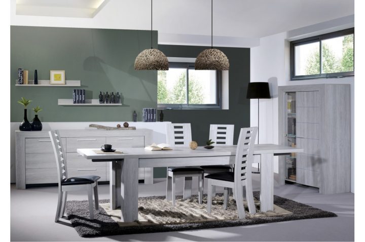 Salle À Manger Complète Chêne Gris Clair – Trendymobilier à But Salle À Manger