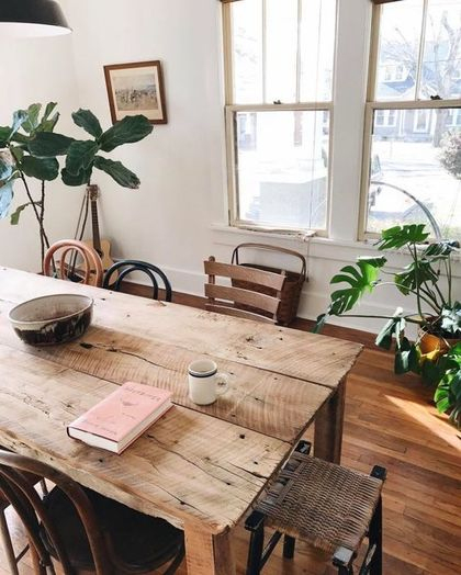 Salle À Manger : Des Tables En Bois Pour Une Déco Rustique encequiconcerne Table Salle A Manger Bois Brut