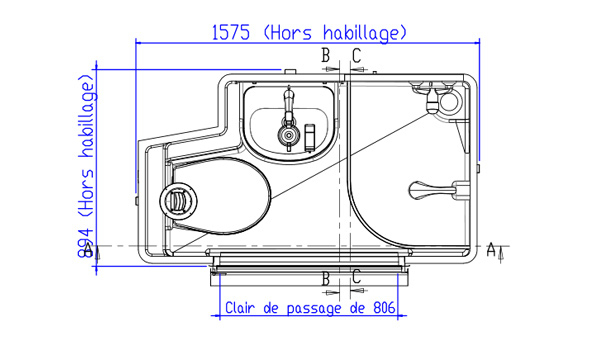 Salles De Bain Préfabriquées Pour Etablissement Recevant pour Norme Toilette