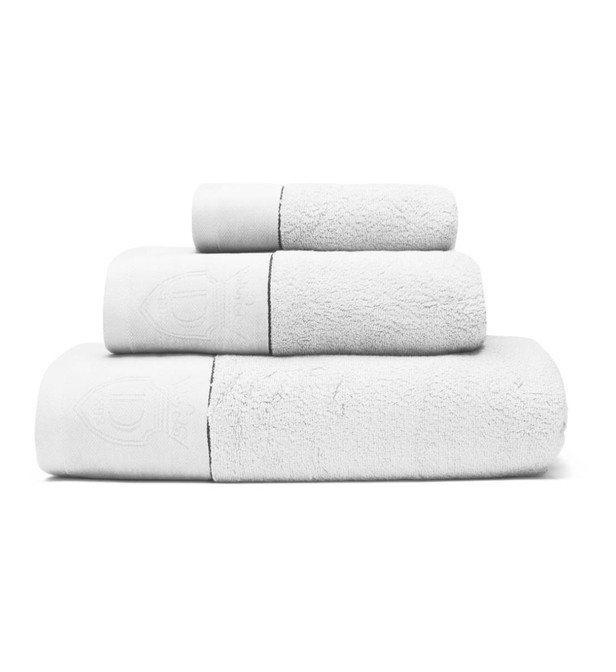 Serviette De Toilette Signature Descamps Blanc | Soldes à Linge De Toilette Descamps