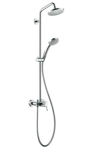 Showerpipe Croma 100 Mecanique Chrome – Robinetterie Salle destiné Colonne De Douche Showerpipe Croma 160