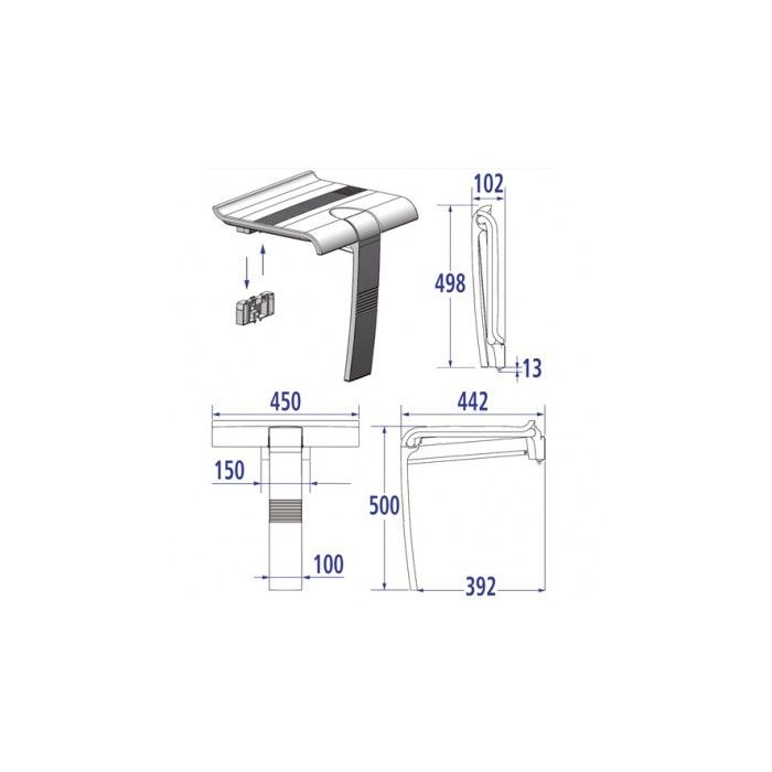 Siège De Douche Design Pour Pmr pour Siege De Douche Handicapé