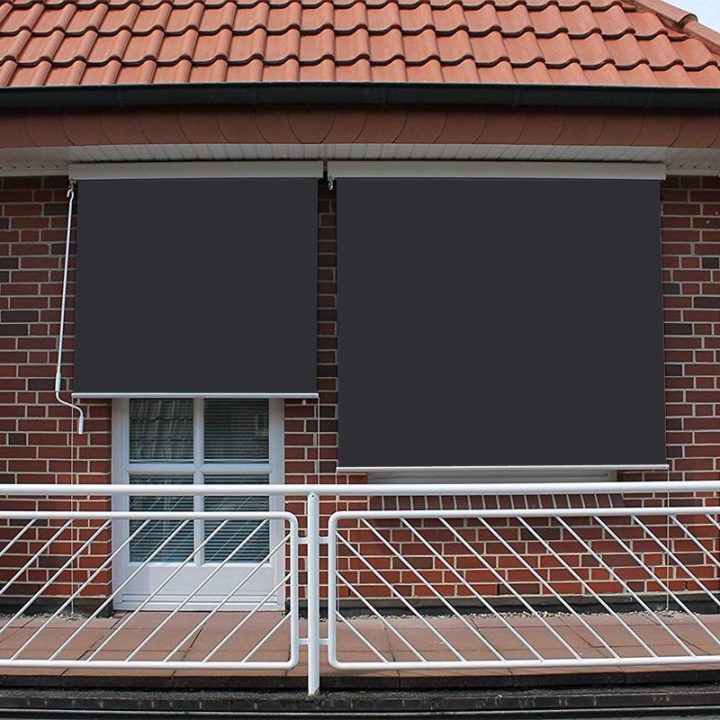 Store Vertical Enrouleur Extérieur Pour Terrasse Ou Balcon avec Rideaux D Extérieur Pour Terrasse