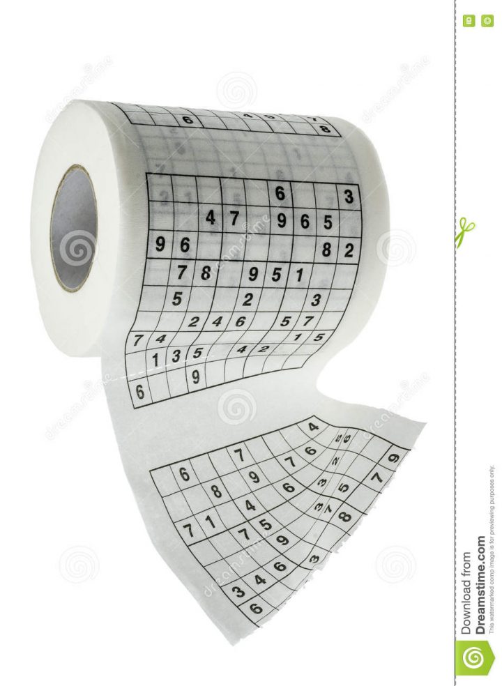 Sudoku-Toiletten-Rolle Stockfoto. Bild Von Toilette, Rolle serapportantà Papier Toilette Sudoku