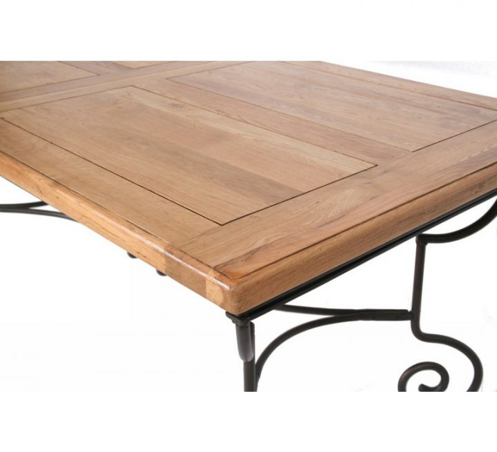 Table Rectangulaire Batista Fer Forgé Bois – 1475 destiné Table Salle A Manger Bois Et Fer